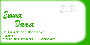 emma dara business card